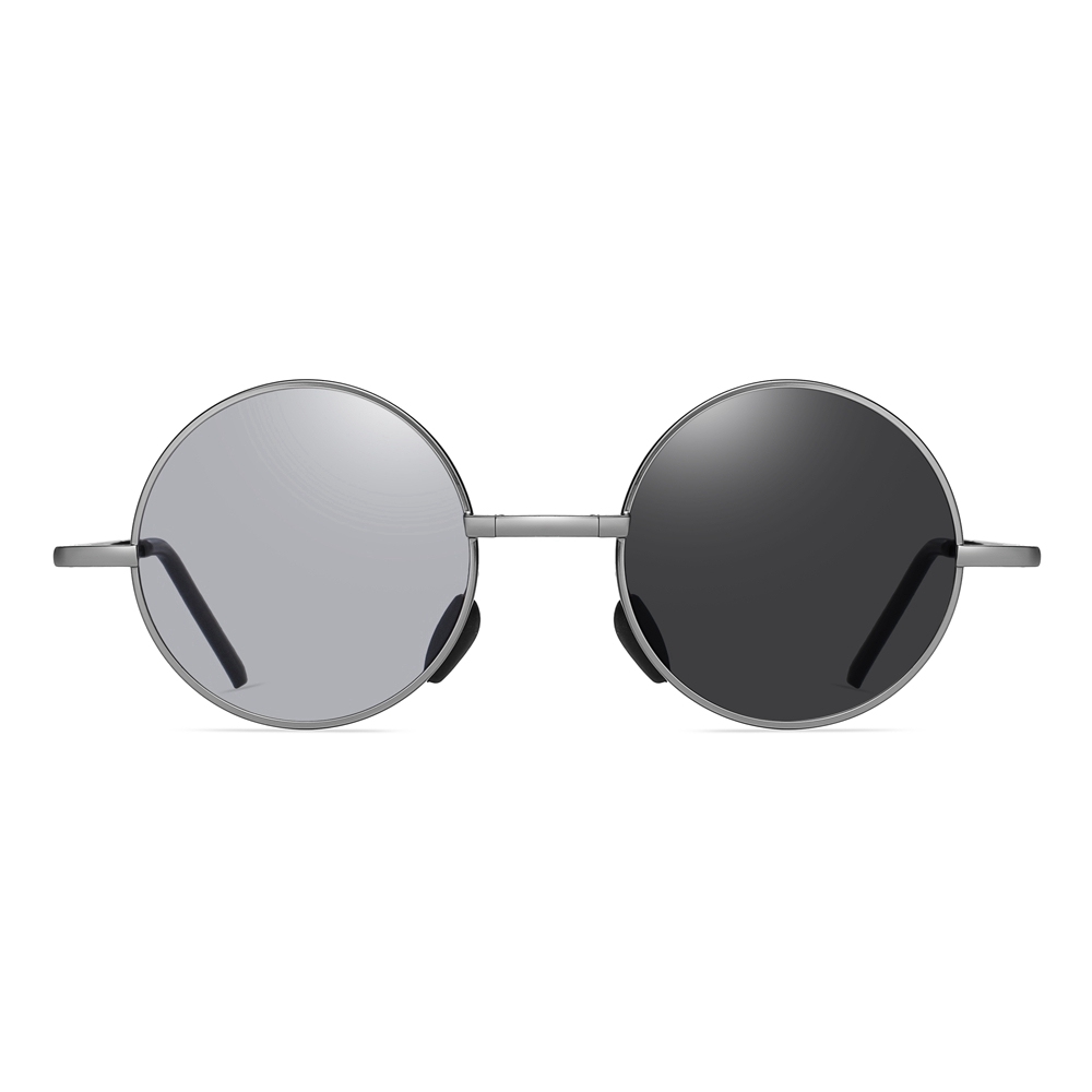 Men's Retro Round Folding Sun Glasses for Women Pocket Foldable Circle Sunglasses Vintage Portable Travel Polarized Sunglass