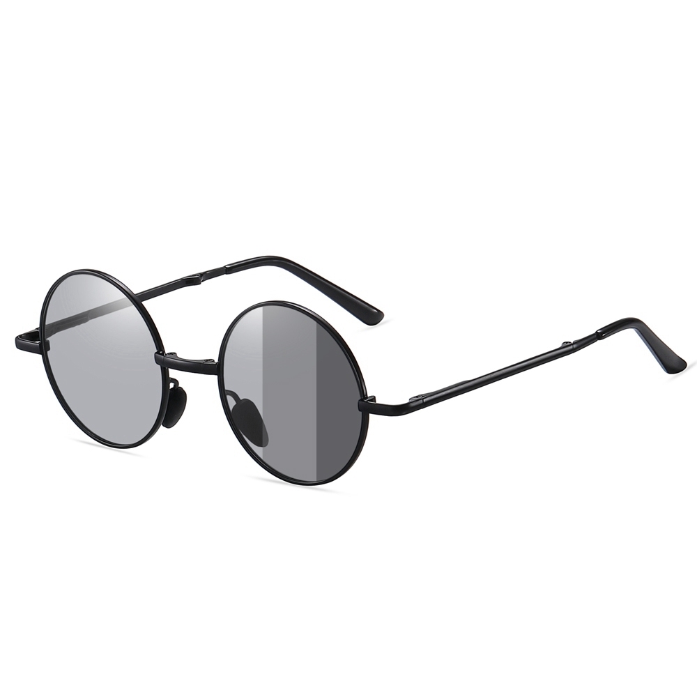 Men's Retro Round Folding Sun Glasses for Women Pocket Foldable Circle Sunglasses Vintage Portable Travel Polarized Sunglass