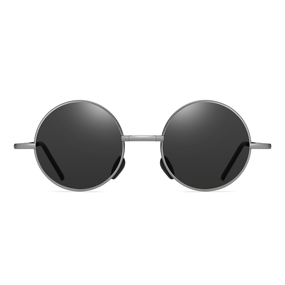 Men's Retro Round Folding Sun Glasses for Women Pocket Foldable Circle Sunglasses Vintage Portable Travel Polarized Sunglass