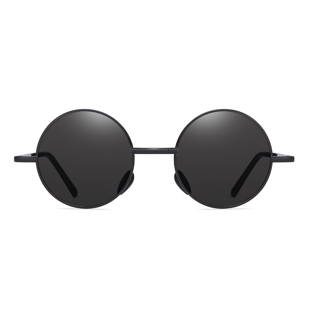 Men's Retro Round Folding Sun Glasses for Women Pocket Foldable Circle Sunglasses Vintage Portable Travel Polarized Sunglass