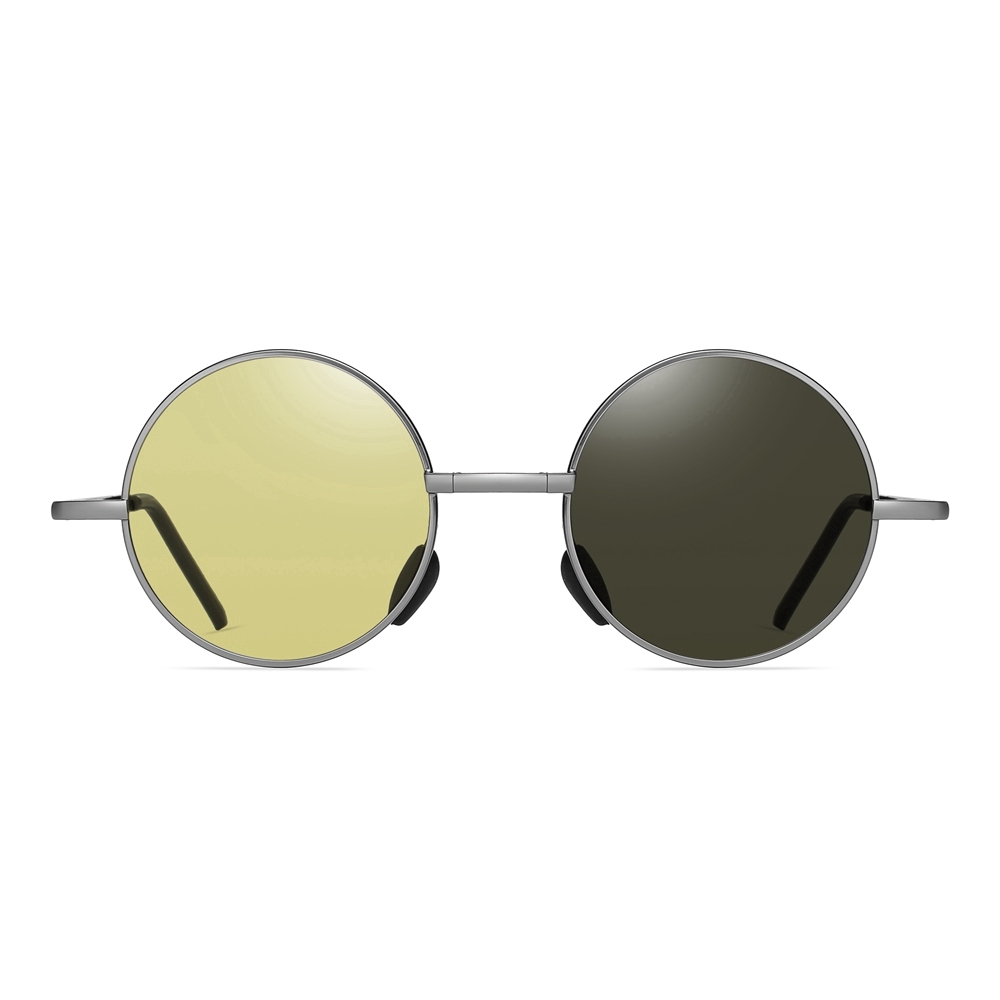 Men's Retro Round Folding Sun Glasses for Women Pocket Foldable Circle Sunglasses Vintage Portable Travel Polarized Sunglass