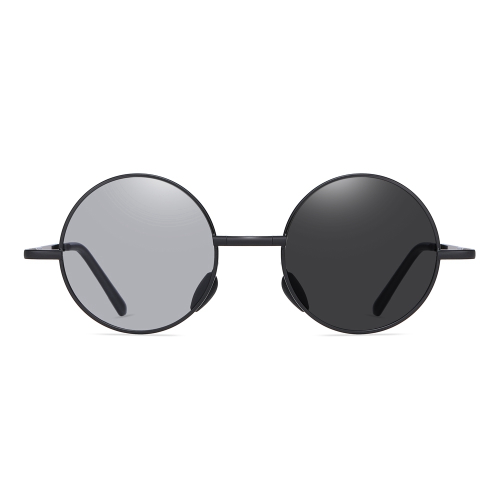 Men's Retro Round Folding Sun Glasses for Women Pocket Foldable Circle Sunglasses Vintage Portable Travel Polarized Sunglass