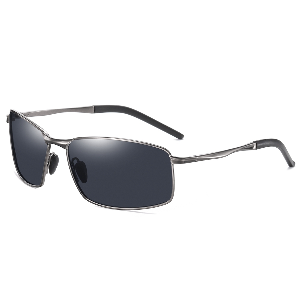 Mens Metal Sporty Rectangle Polarised Sunglasses for Car Driving Rectangular Sun Glasses Anti-glare Polarized Fishing Eyewear