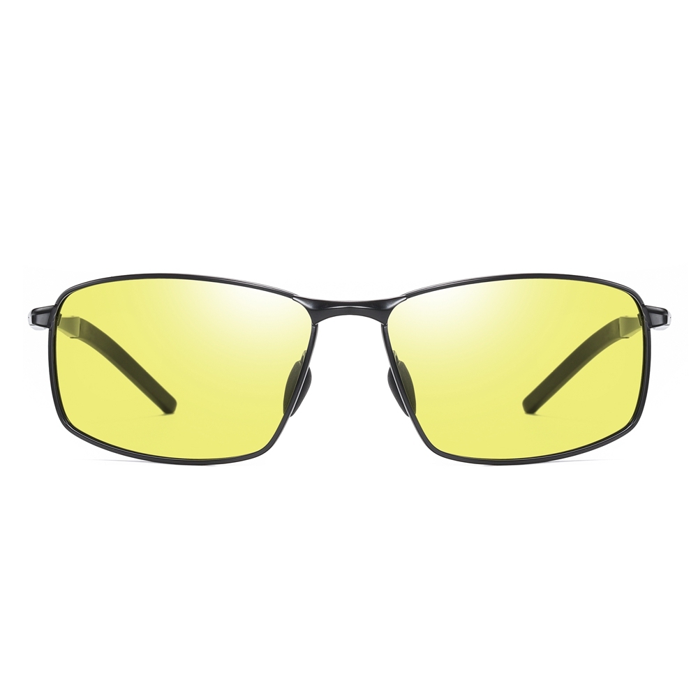 Mens Metal Sporty Rectangle Polarised Sunglasses for Car Driving Rectangular Sun Glasses Anti-glare Polarized Fishing Eyewear