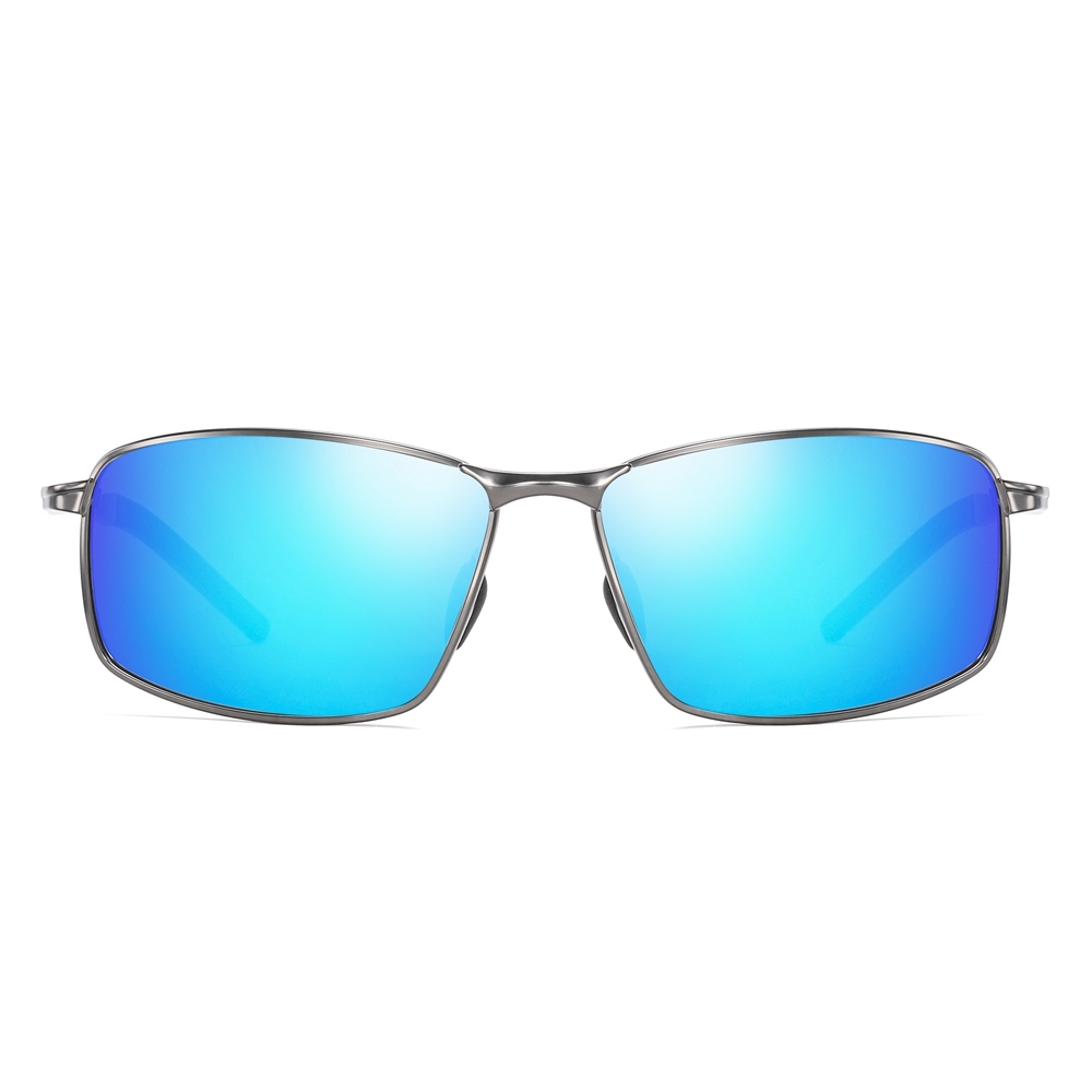 Mens Metal Sporty Rectangle Polarised Sunglasses for Car Driving Rectangular Sun Glasses Anti-glare Polarized Fishing Eyewear