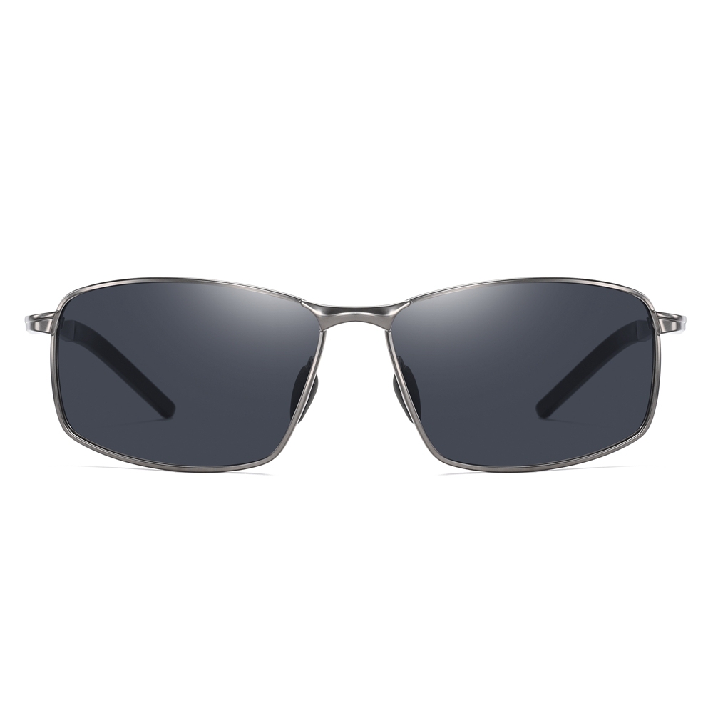 Mens Metal Sporty Rectangle Polarised Sunglasses for Car Driving Rectangular Sun Glasses Anti-glare Polarized Fishing Eyewear