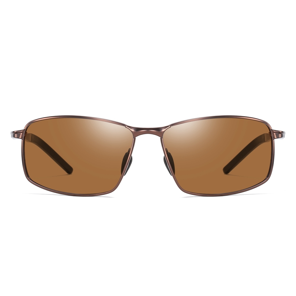 Mens Metal Sporty Rectangle Polarised Sunglasses for Car Driving Rectangular Sun Glasses Anti-glare Polarized Fishing Eyewear