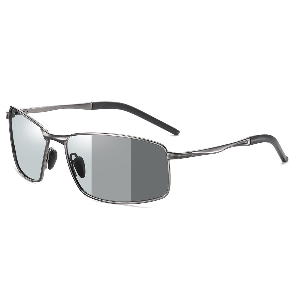Mens Metal Sporty Rectangle Polarised Sunglasses for Car Driving Rectangular Sun Glasses Anti-glare Polarized Fishing Eyewear