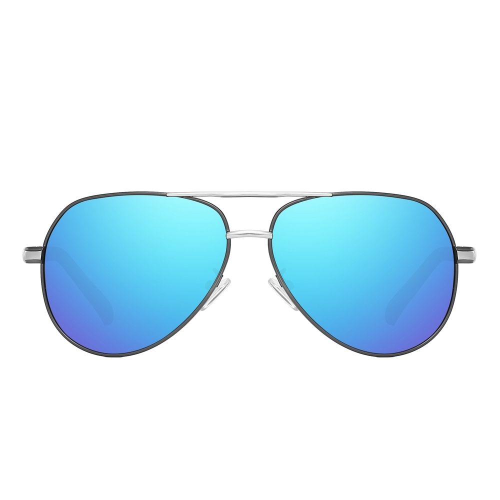 Readystock Custom Engraved Sunglasses Bulk Mens Oversized Aviator Metal Sunglass Two Tone Frame Polarized Driving Glasses