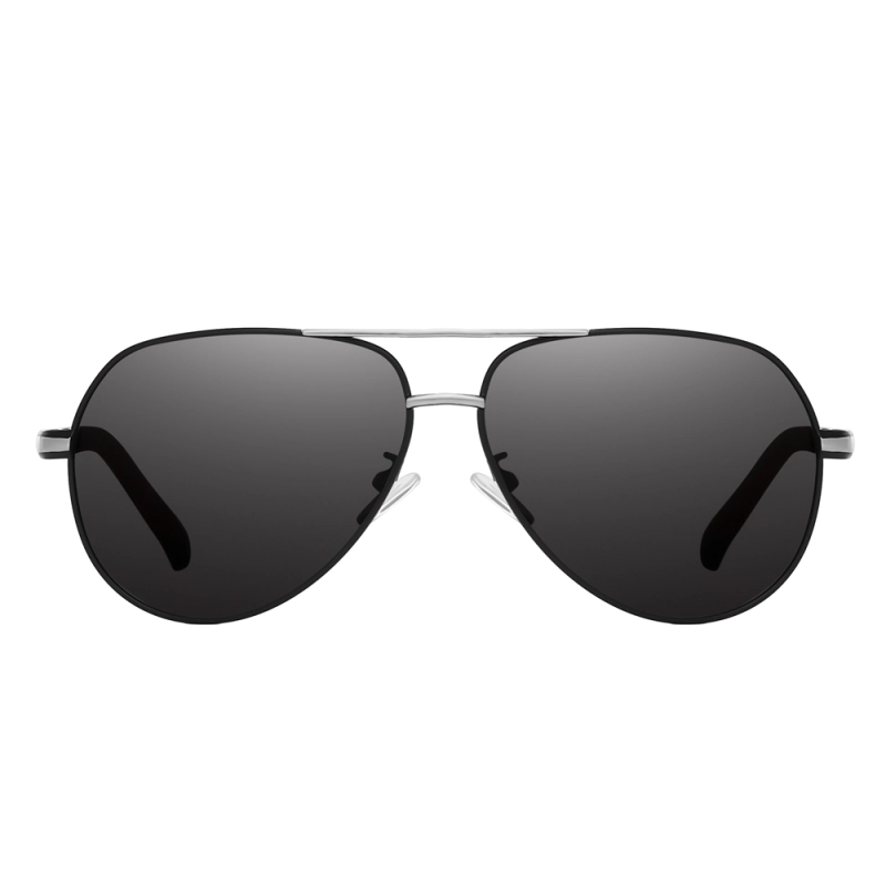 Readystock Custom Engraved Sunglasses Bulk Mens Oversized Aviator Metal Sunglass Two Tone Frame Polarized Driving Glasses