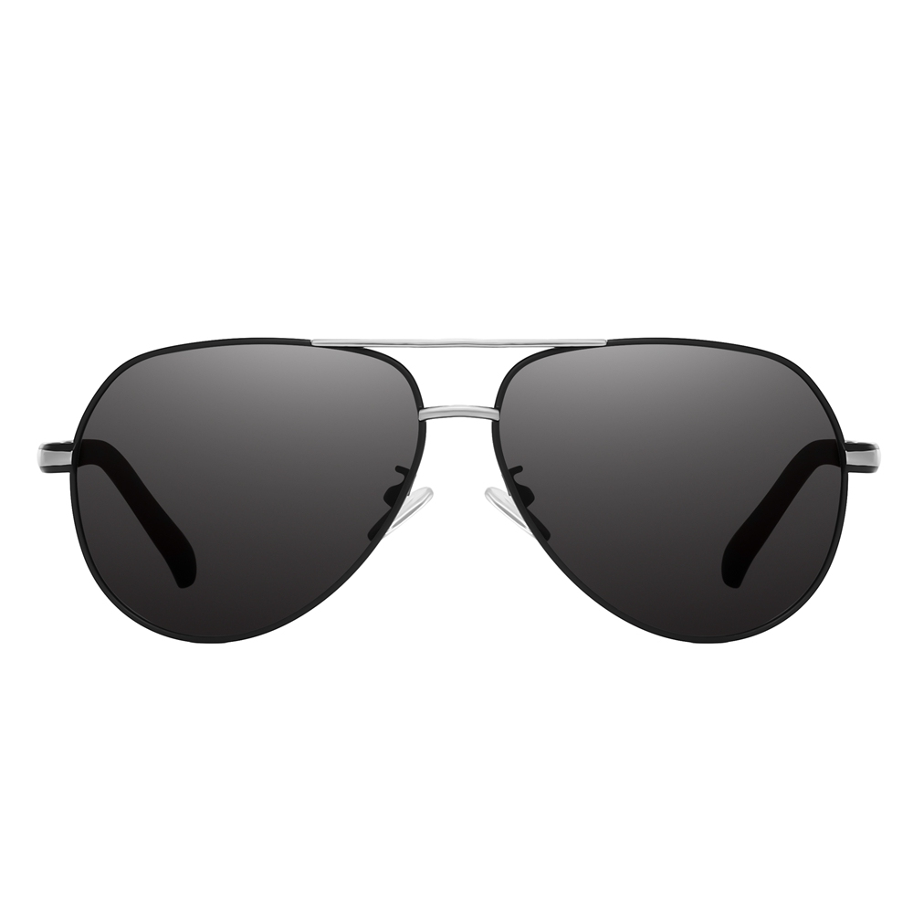 Readystock Custom Engraved Sunglasses Bulk Mens Oversized Aviator Metal Sunglass Two Tone Frame Polarized Driving Glasses
