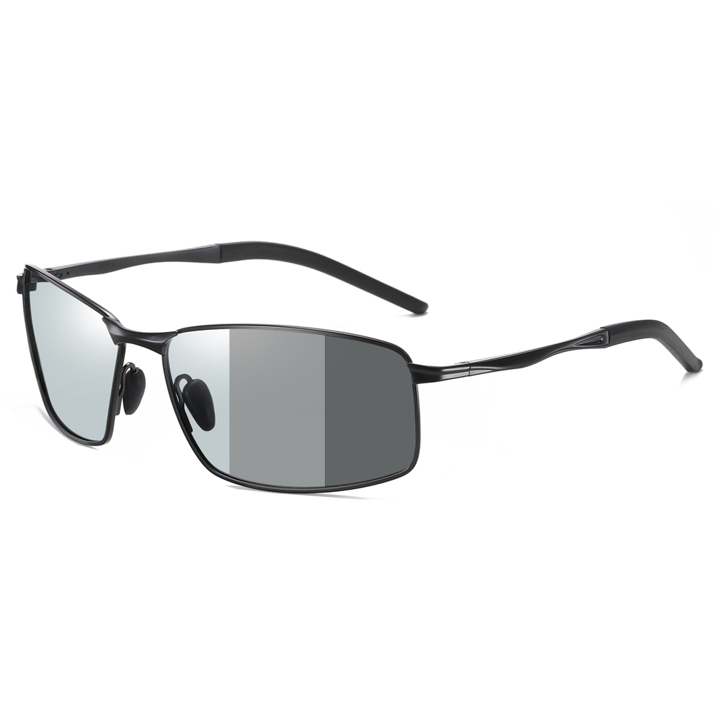 Mens Metal Sporty Rectangle Polarised Sunglasses for Car Driving Rectangular Sun Glasses Anti-glare Polarized Fishing Eyewear