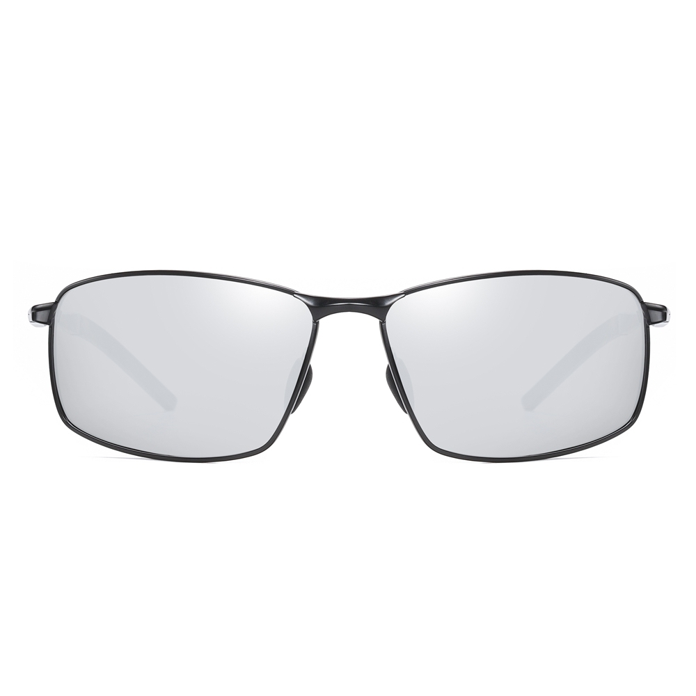 Mens Metal Sporty Rectangle Polarised Sunglasses for Car Driving Rectangular Sun Glasses Anti-glare Polarized Fishing Eyewear
