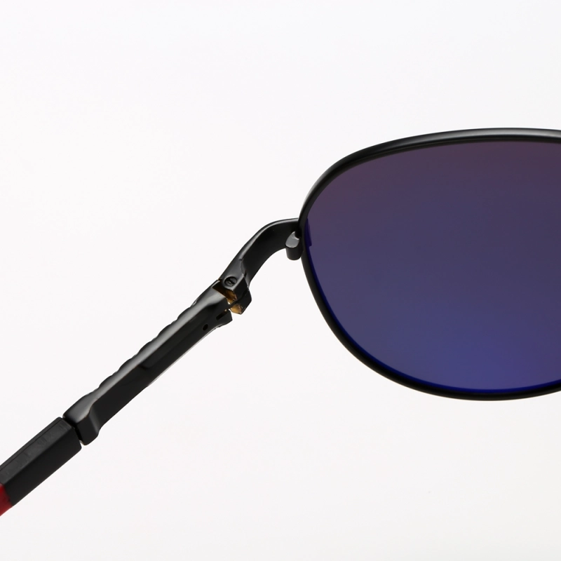 Readystock Custom Engraved Sunglasses Bulk Mens Oversized Aviator Metal Sunglass Two Tone Frame Polarized Driving Glasses
