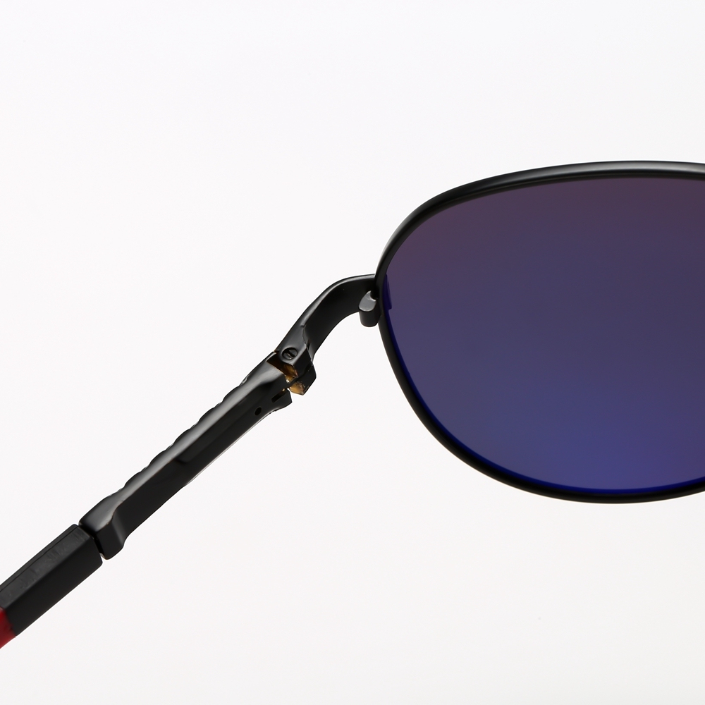 Readystock Custom Engraved Sunglasses Bulk Mens Oversized Aviator Metal Sunglass Two Tone Frame Polarized Driving Glasses