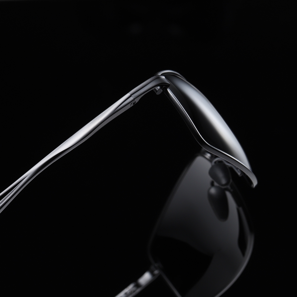 Mens Metal Sporty Rectangle Polarised Sunglasses for Car Driving Rectangular Sun Glasses Anti-glare Polarized Fishing Eyewear