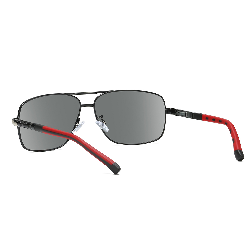 Ready Made Mens Rectangle Metal Sunglasses Custom Logo Bulk Rectangular Sun Glasses Polarized Lenses for Driving Sunglass