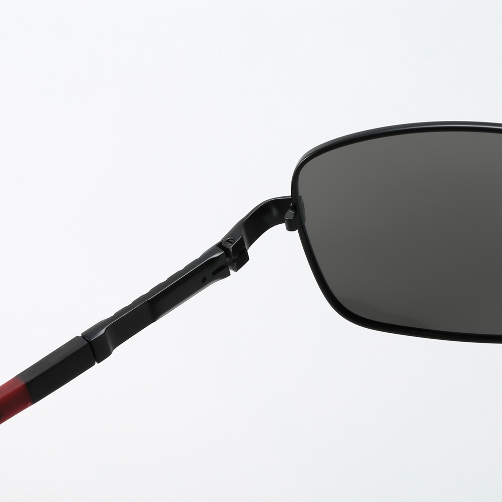 Ready Made Mens Rectangle Metal Sunglasses Custom Logo Bulk Rectangular Sun Glasses Polarized Lenses for Driving Sunglass