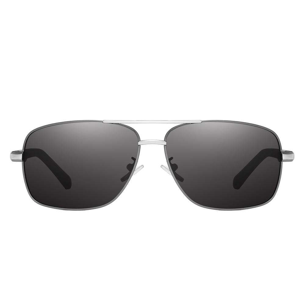 Ready Made Mens Rectangle Metal Sunglasses Custom Logo Bulk Rectangular Sun Glasses Polarized Lenses for Driving Sunglass