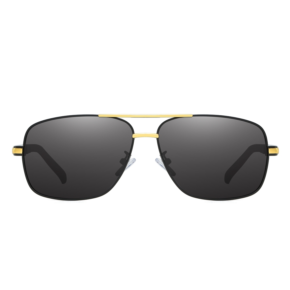 Ready Made Mens Rectangle Metal Sunglasses Custom Logo Bulk Rectangular Sun Glasses Polarized Lenses for Driving Sunglass