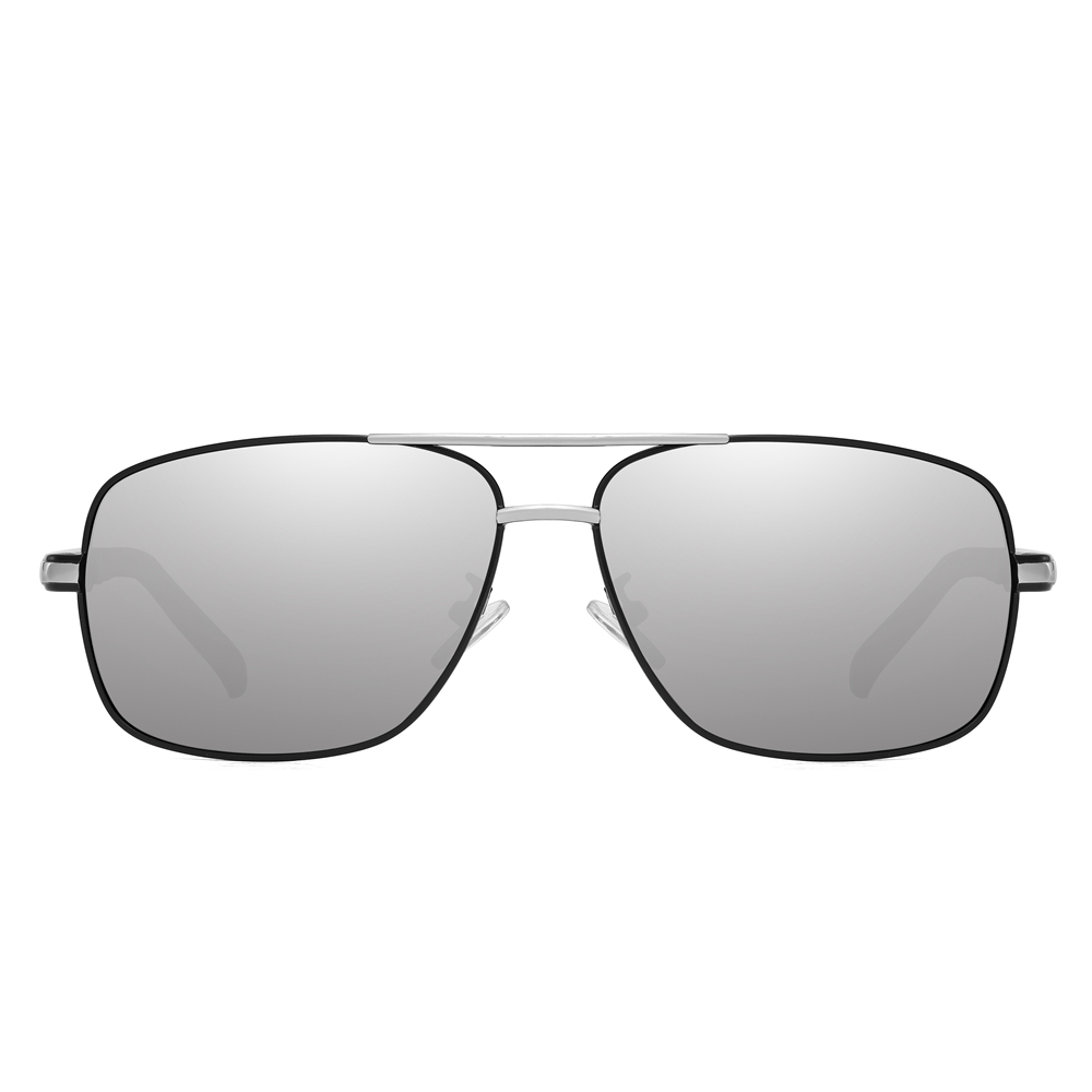 Ready Made Mens Rectangle Metal Sunglasses Custom Logo Bulk Rectangular Sun Glasses Polarized Lenses for Driving Sunglass