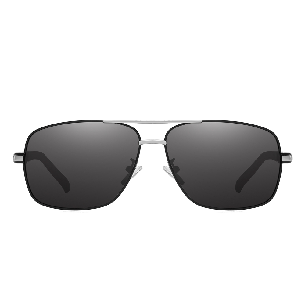 Ready Made Mens Rectangle Metal Sunglasses Custom Logo Bulk Rectangular Sun Glasses Polarized Lenses for Driving Sunglass