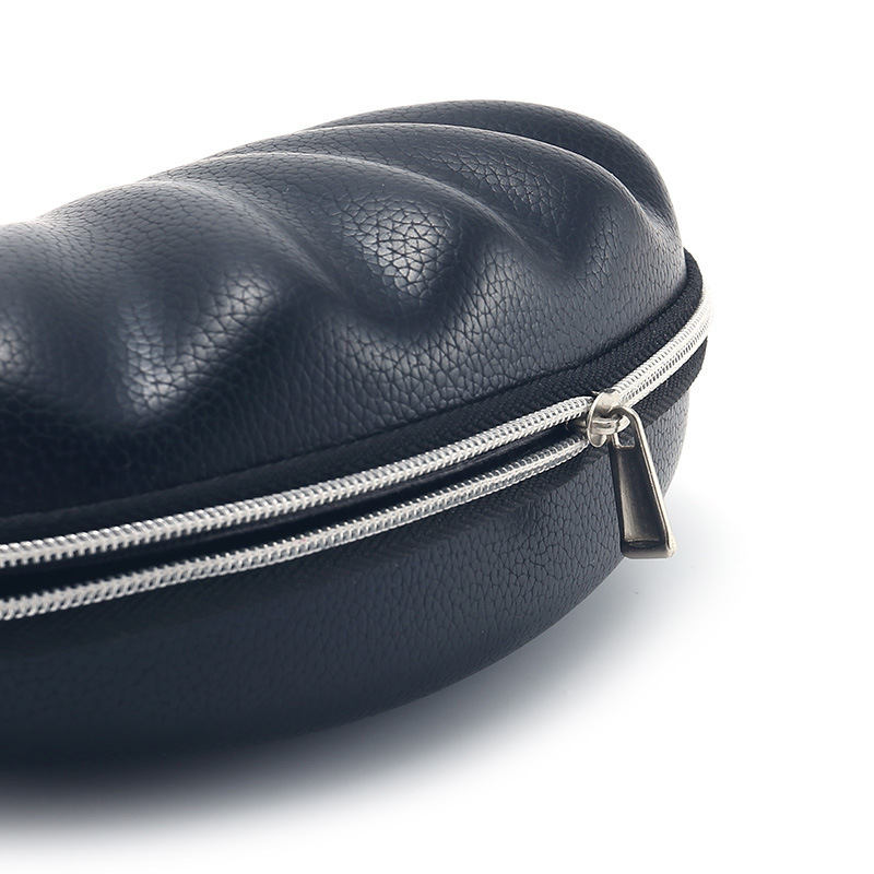 Ready Stock Large Sport Sunglasses Case with Zip Organizer Travel Custom Logo Eyewear Packaging Box PU Leather EVA Storage