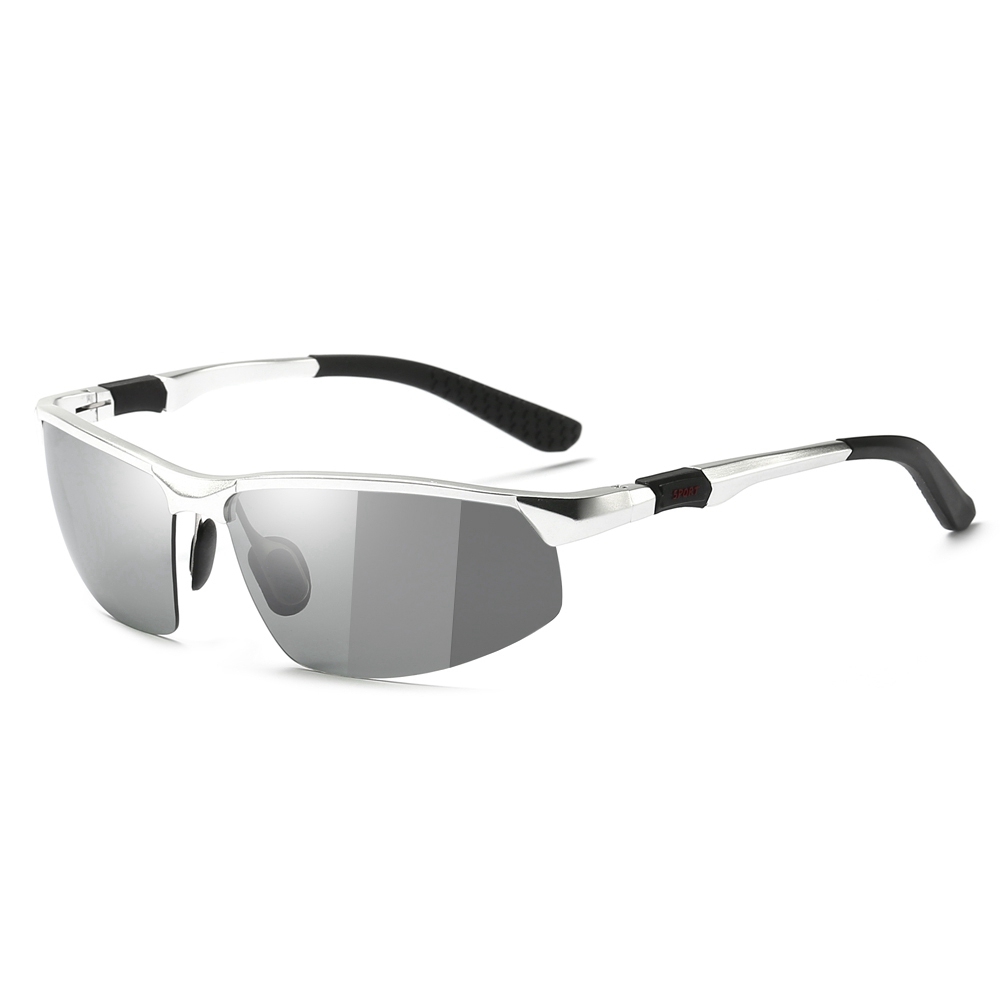 Wholesale Ultra-light Aluminum Frame Sunglasses Photochromic Polarized Lens for Golf Shades Men's Outdoor Sport Running Glasses