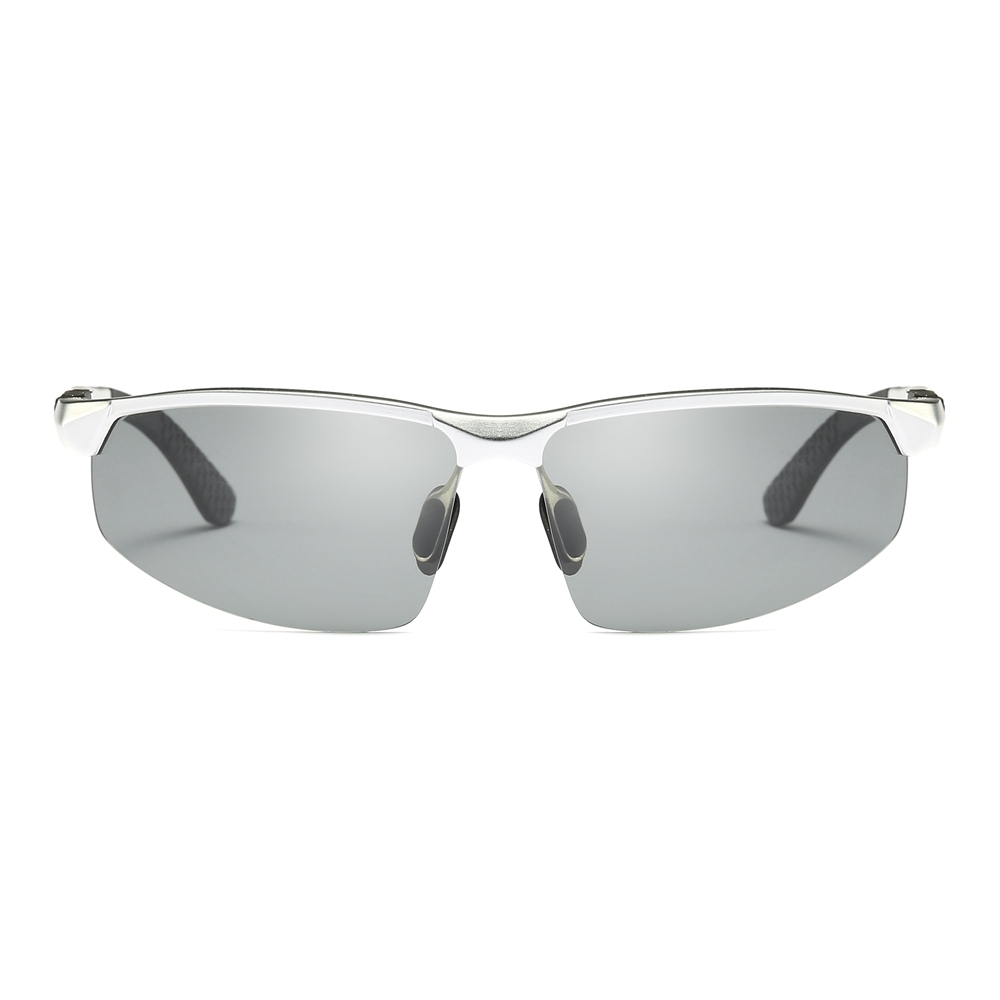 Wholesale Ultra-light Aluminum Frame Sunglasses Photochromic Polarized Lens for Golf Shades Men's Outdoor Sport Running Glasses