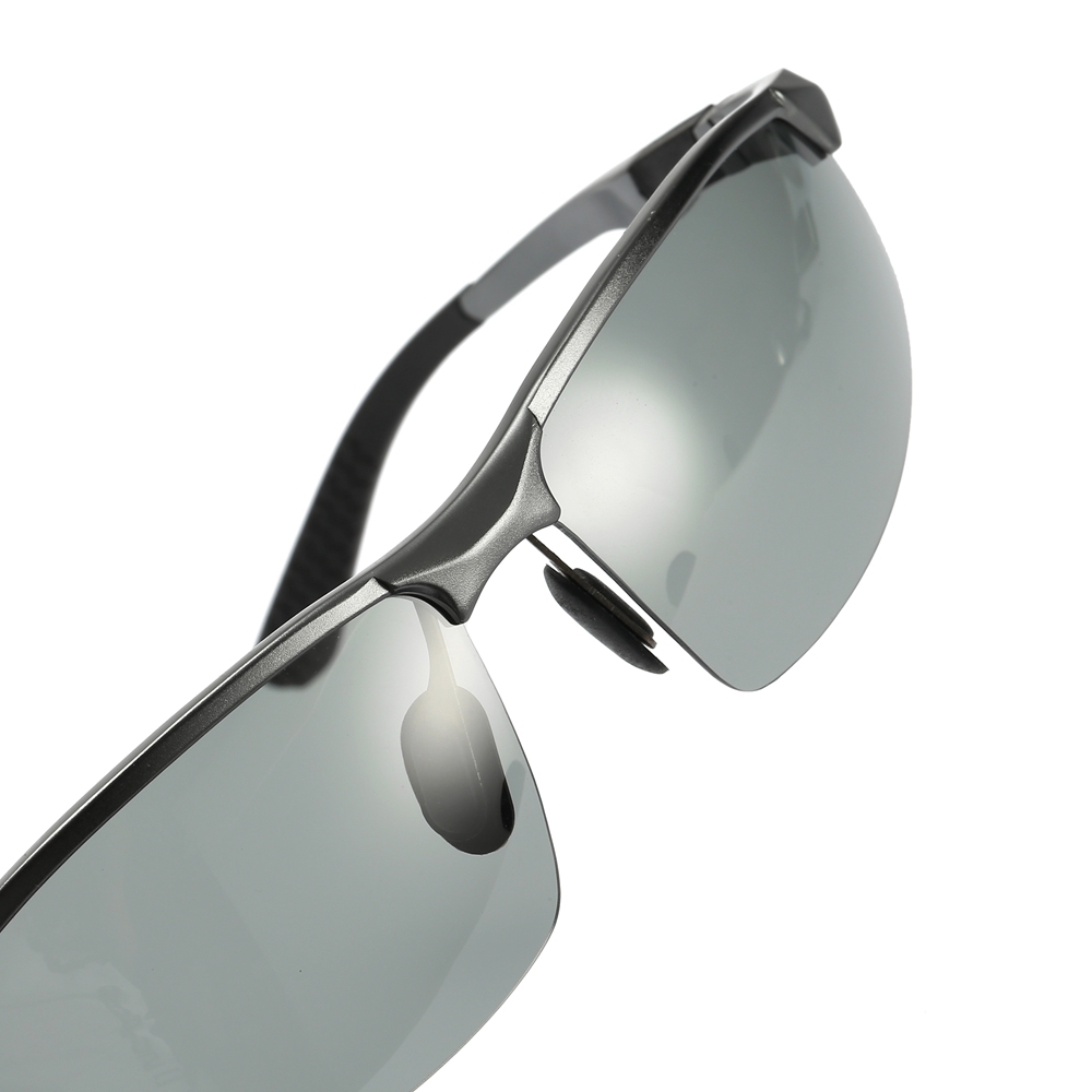 Wholesale Ultra-light Aluminum Frame Sunglasses Photochromic Polarized Lens for Golf Shades Men's Outdoor Sport Running Glasses