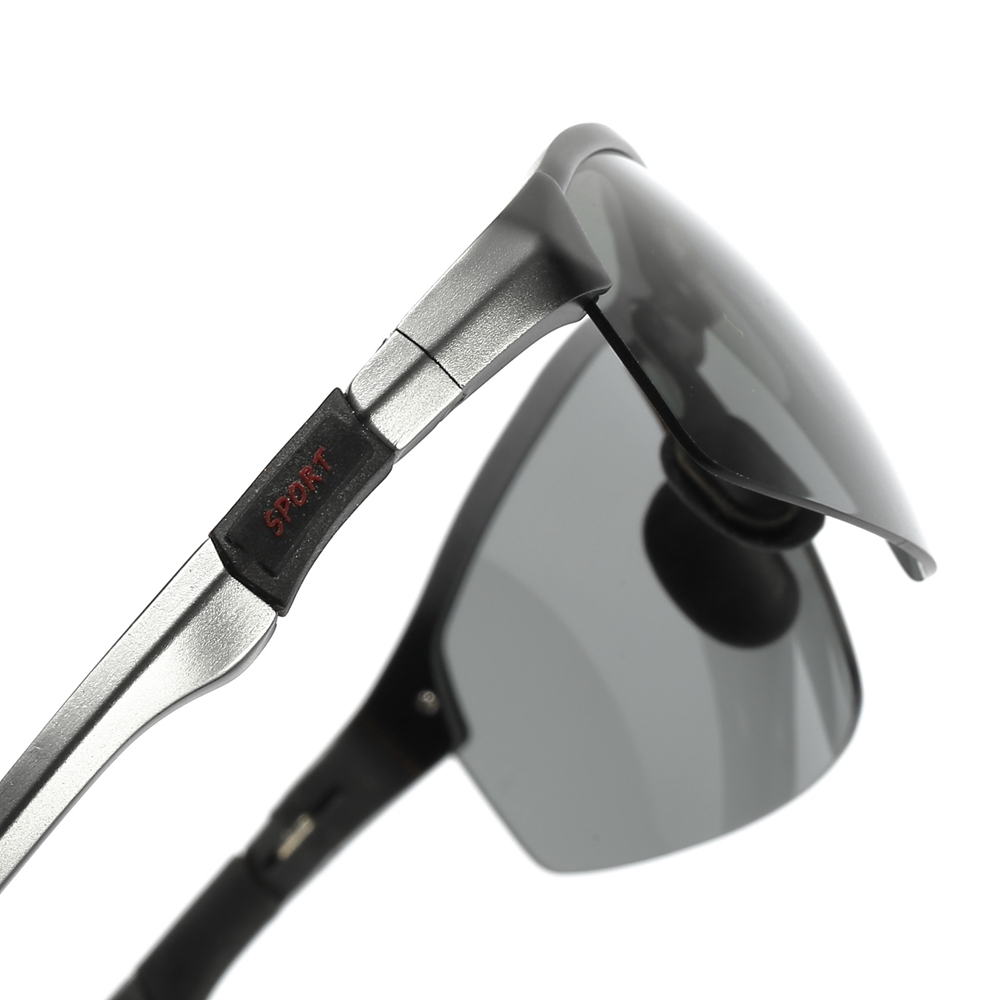 Wholesale Ultra-light Aluminum Frame Sunglasses Photochromic Polarized Lens for Golf Shades Men's Outdoor Sport Running Glasses