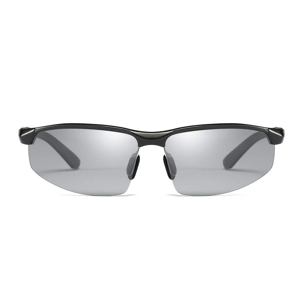 Wholesale Ultra-light Aluminum Frame Sunglasses Photochromic Polarized Lens for Golf Shades Men's Outdoor Sport Running Glasses