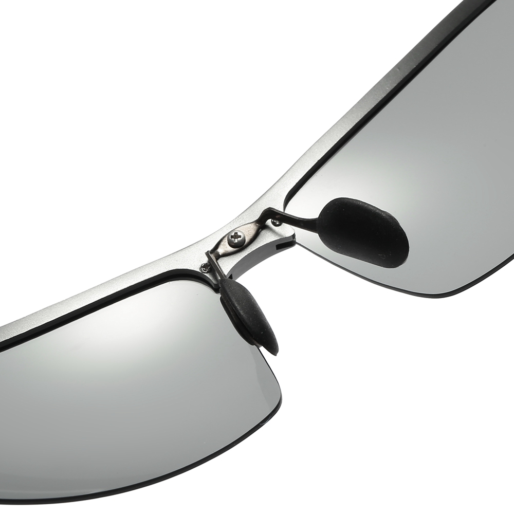Wholesale Ultra-light Aluminum Frame Sunglasses Photochromic Polarized Lens for Golf Shades Men's Outdoor Sport Running Glasses
