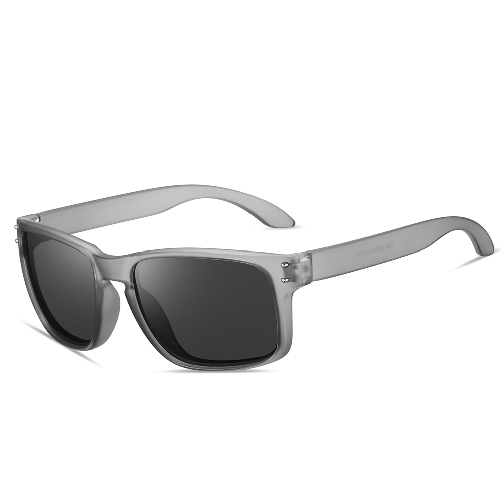 Promotional Custom Printed Sunglasses Personalized Logo Unisex Classic Style Plastic Rectangle Polarized Sunglass with Metal Rivets 9102