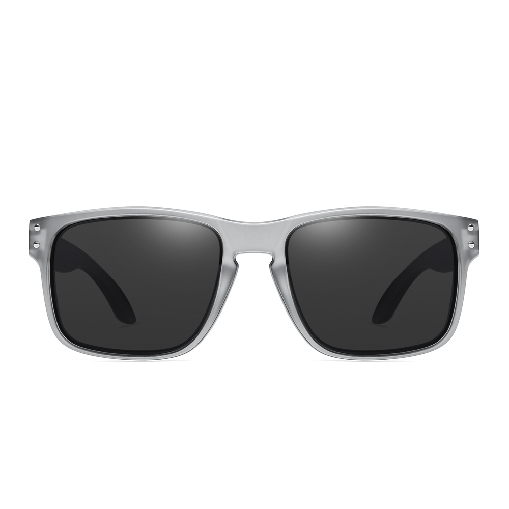 Promotional Custom Printed Sunglasses Personalized Logo Unisex Classic Style Plastic Rectangle Polarized Sunglass with Metal Rivets 9102
