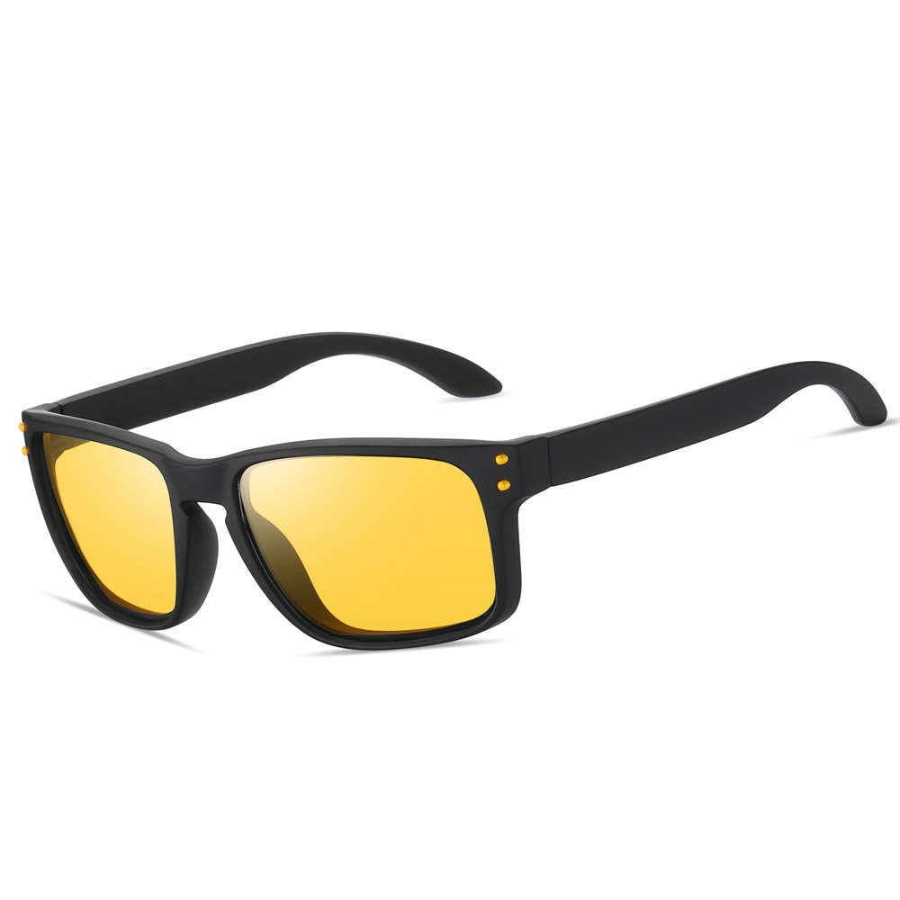 Promotional Custom Printed Sunglasses Personalized Logo Unisex Classic Style Plastic Rectangle Polarized Sunglass with Metal Rivets 9102