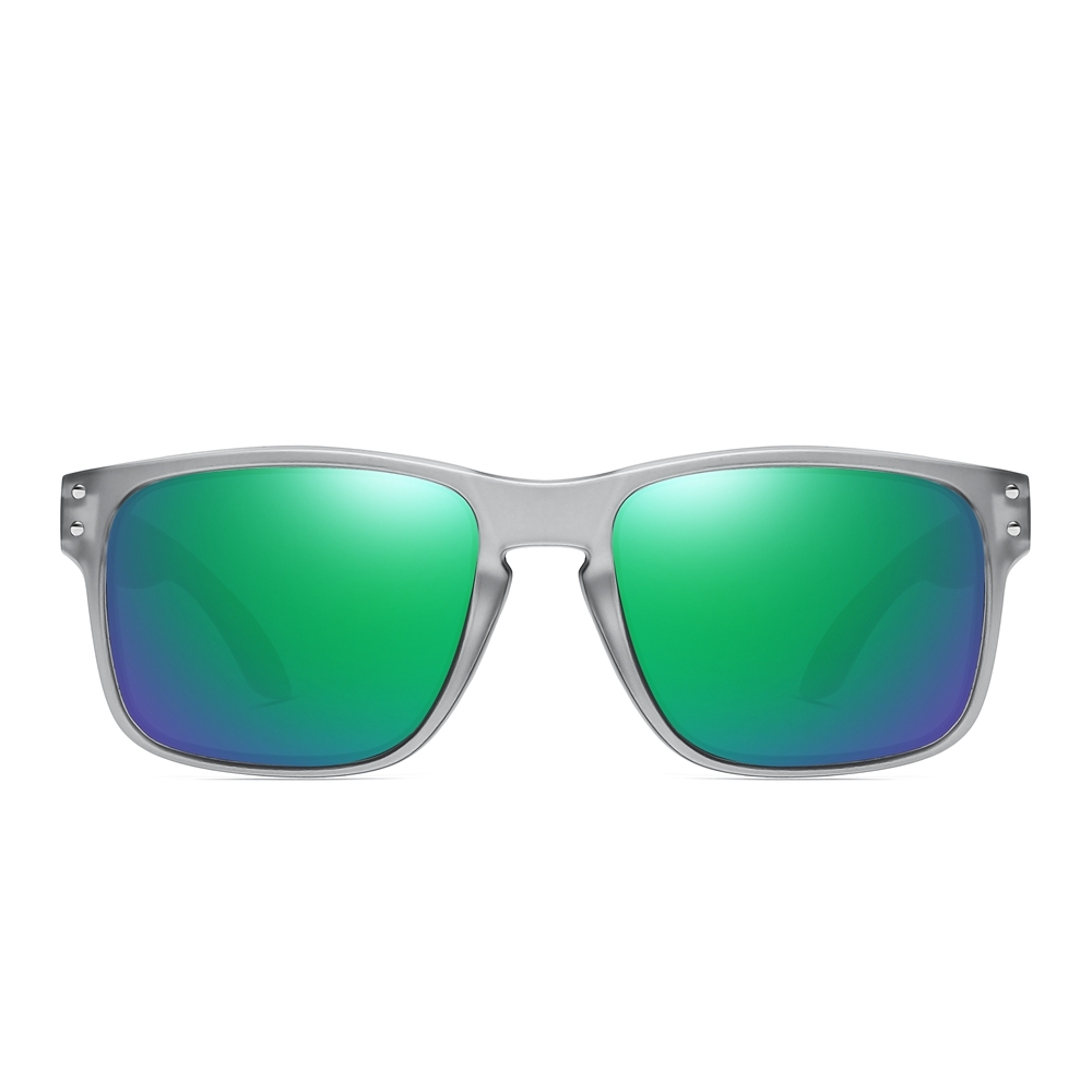 Promotional Custom Printed Sunglasses Personalized Logo Unisex Classic Style Plastic Rectangle Polarized Sunglass with Metal Rivets 9102