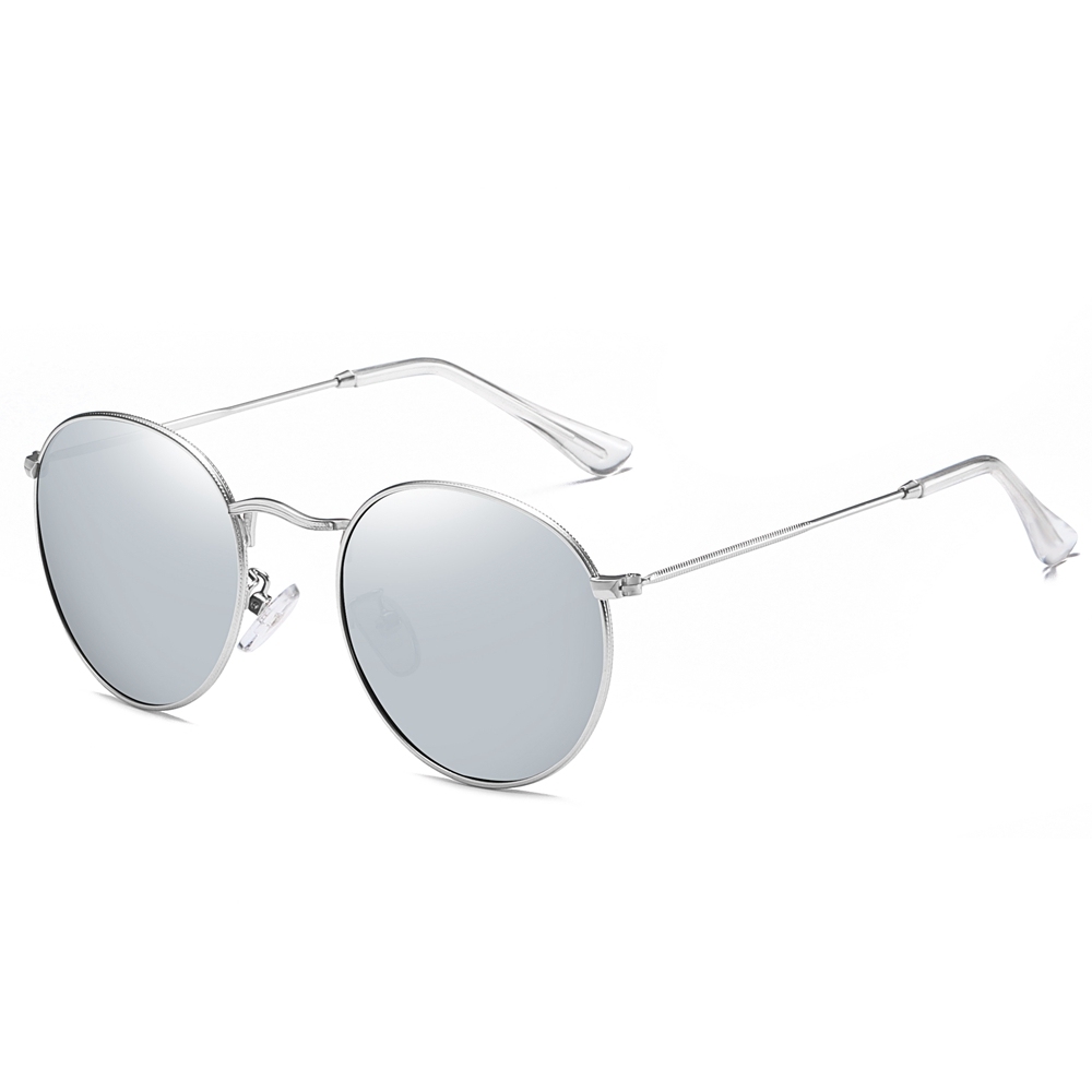 Wholesale Unisex Classic Retro Round Metal Sunglasses for Men Womens 3447 Style Coin Edge Circular Polarization Sunglass