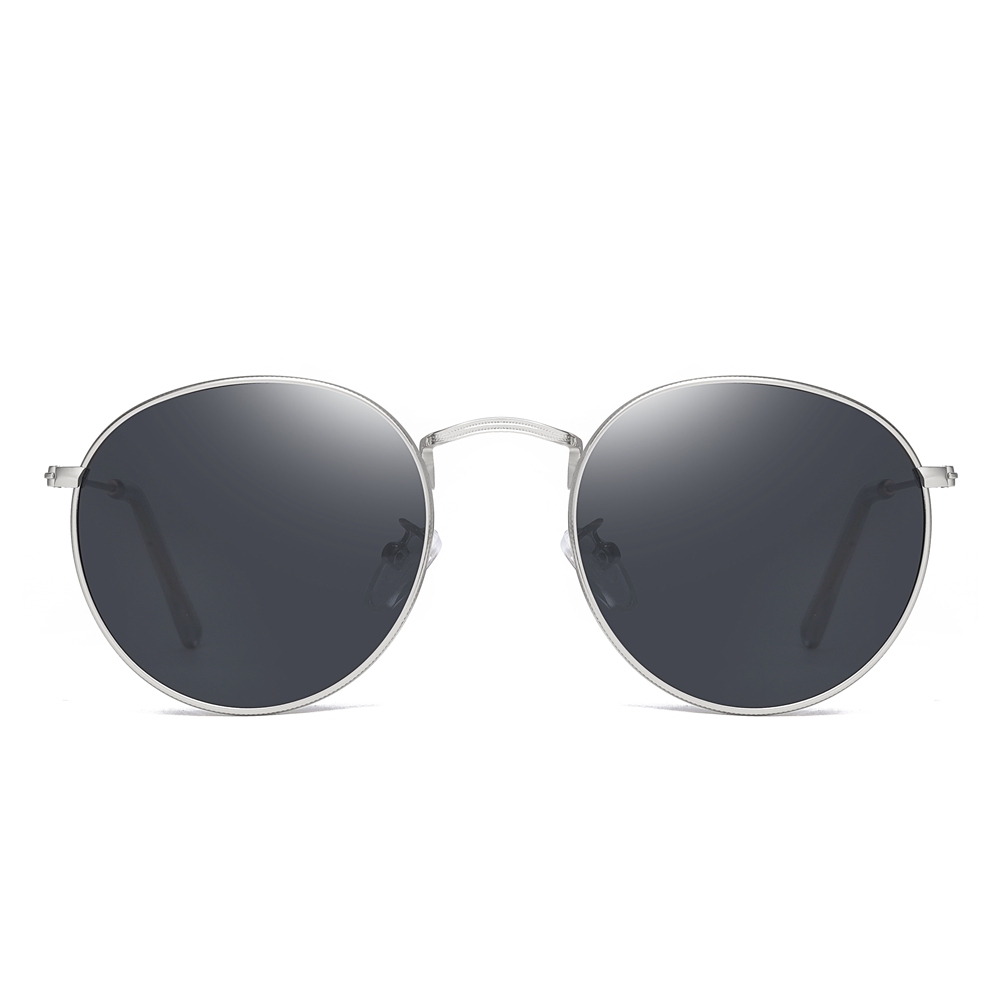 Wholesale Unisex Classic Retro Round Metal Sunglasses for Men Womens 3447 Style Coin Edge Circular Polarization Sunglass