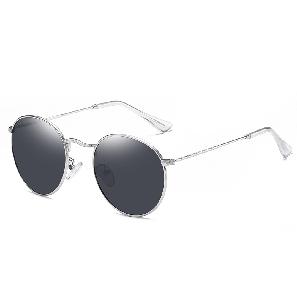 Wholesale Unisex Classic Retro Round Metal Sunglasses for Men Womens 3447 Style Coin Edge Circular Polarization Sunglass