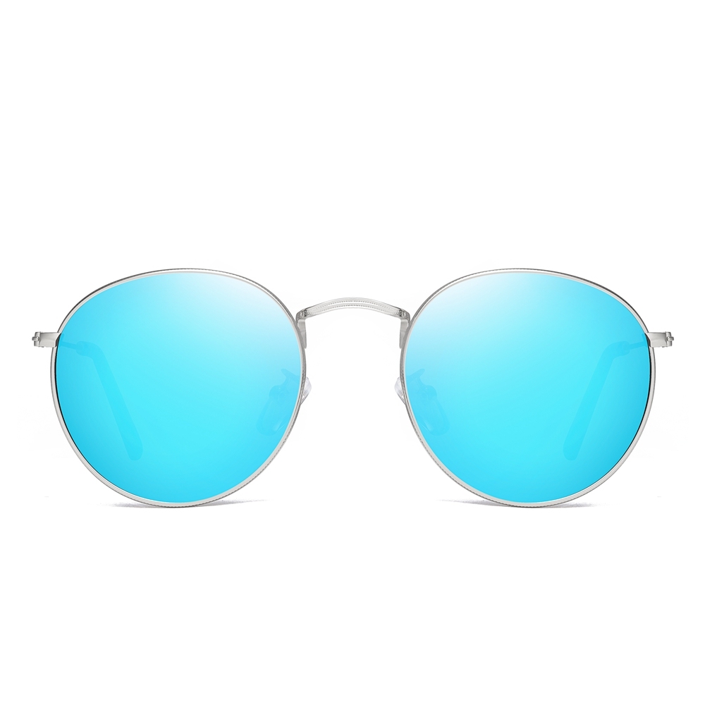 Wholesale Unisex Classic Retro Round Metal Sunglasses for Men Womens 3447 Style Coin Edge Circular Polarization Sunglass