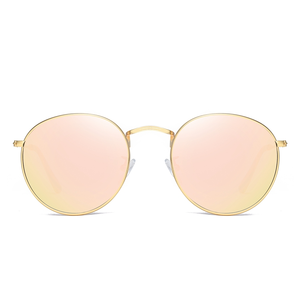 Wholesale Unisex Classic Retro Small Round Metal Sunglasses for Men Womens 3447 Style Coin Edge Circular Polarization Sunglass