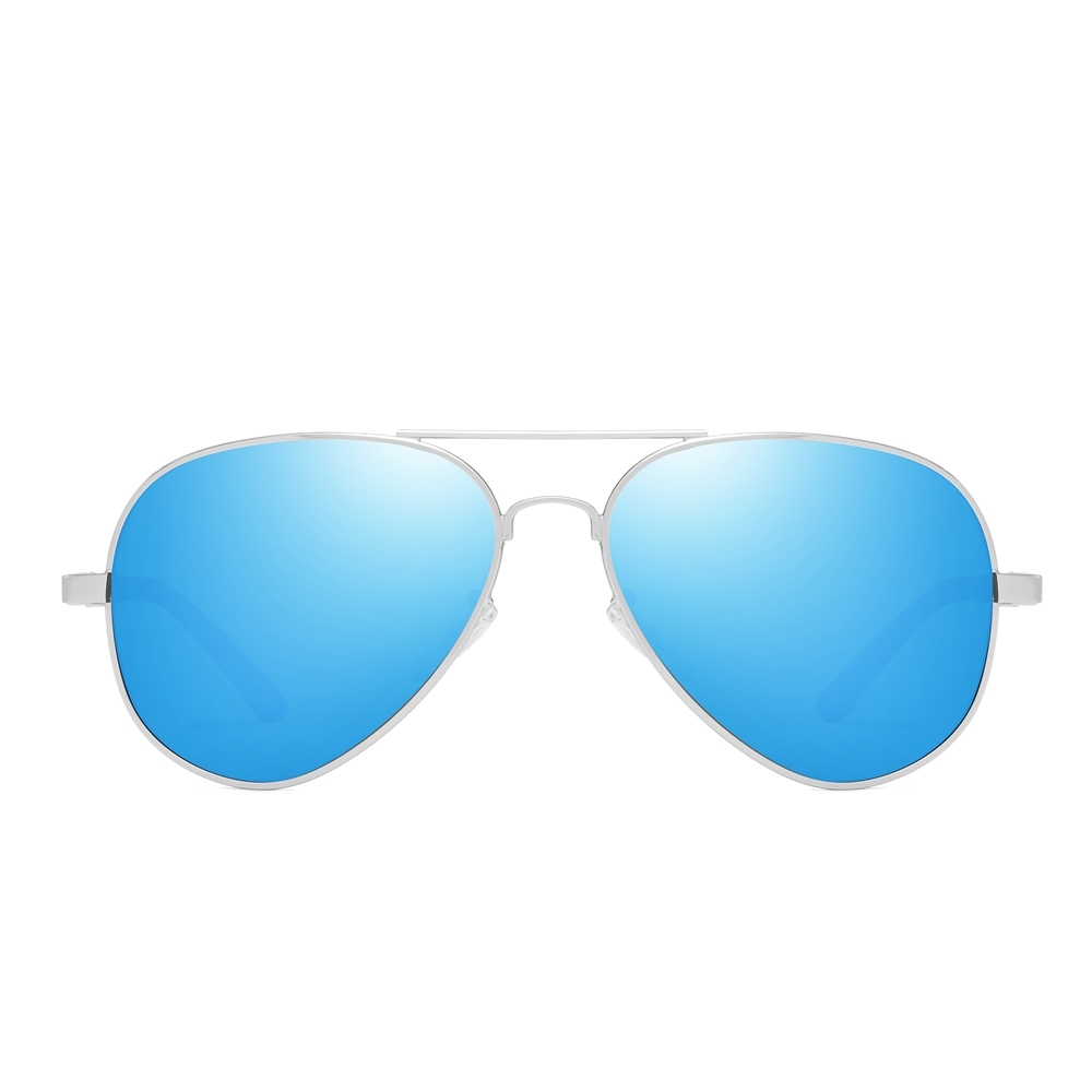 Ready Stock Men's Business Casual Sunglasses Aviator Metal Frame Teardrop Shape Pilot Polarized Driving Glasses  Aluminium Temple