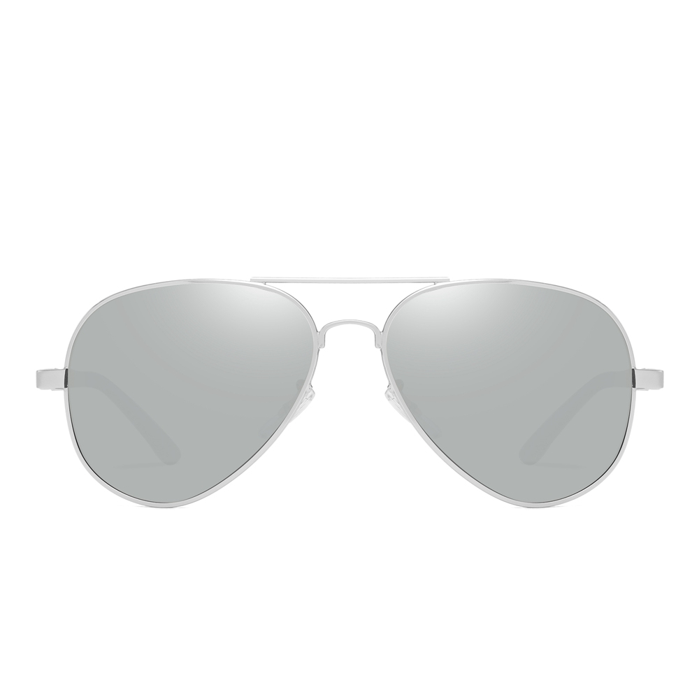 Ready Stock Men's Business Casual Sunglasses Aviator Metal Frame Teardrop Shape Pilot Polarized Driving Glasses  Aluminium Temple