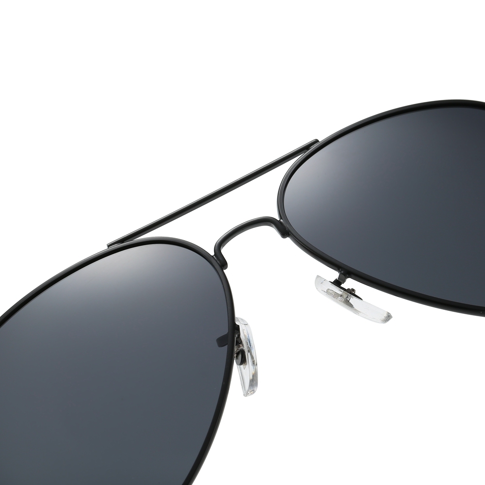 Ready Stock Men's Business Casual Sunglasses Aviator Metal Frame Teardrop Shape Pilot Polarized Driving Glasses  Aluminium Temple