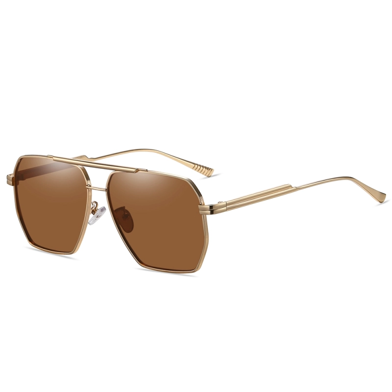New Brand Dupes Fashion Sunglasses for Men Wholesale Metal Navigator Sunglass UV400 Polarized Large Square Aviator Sun Glasses