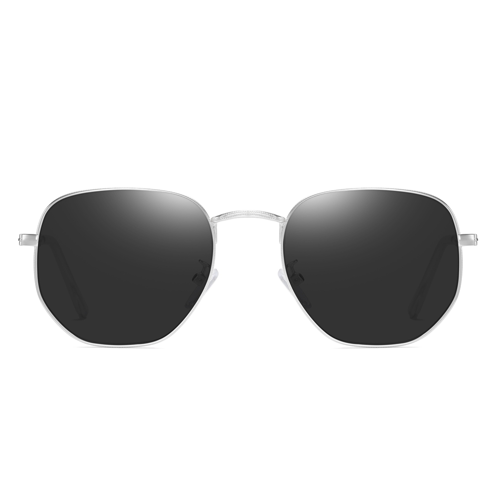 Unisex Classic Hexagonal Flat Lens Sunglasses for Men Womens Coin Edge Slim Metal Frame Geometric Polarized Sunglass RB3548