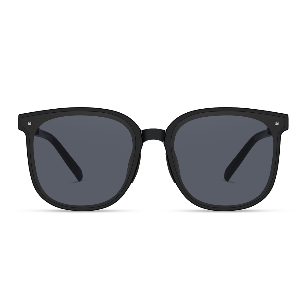 Men's Pocketable Folding Polarized Sunglasses Compact Travel Trending Shades for Ladies Foldable Frame Flat Lens Sun glasses with Studs