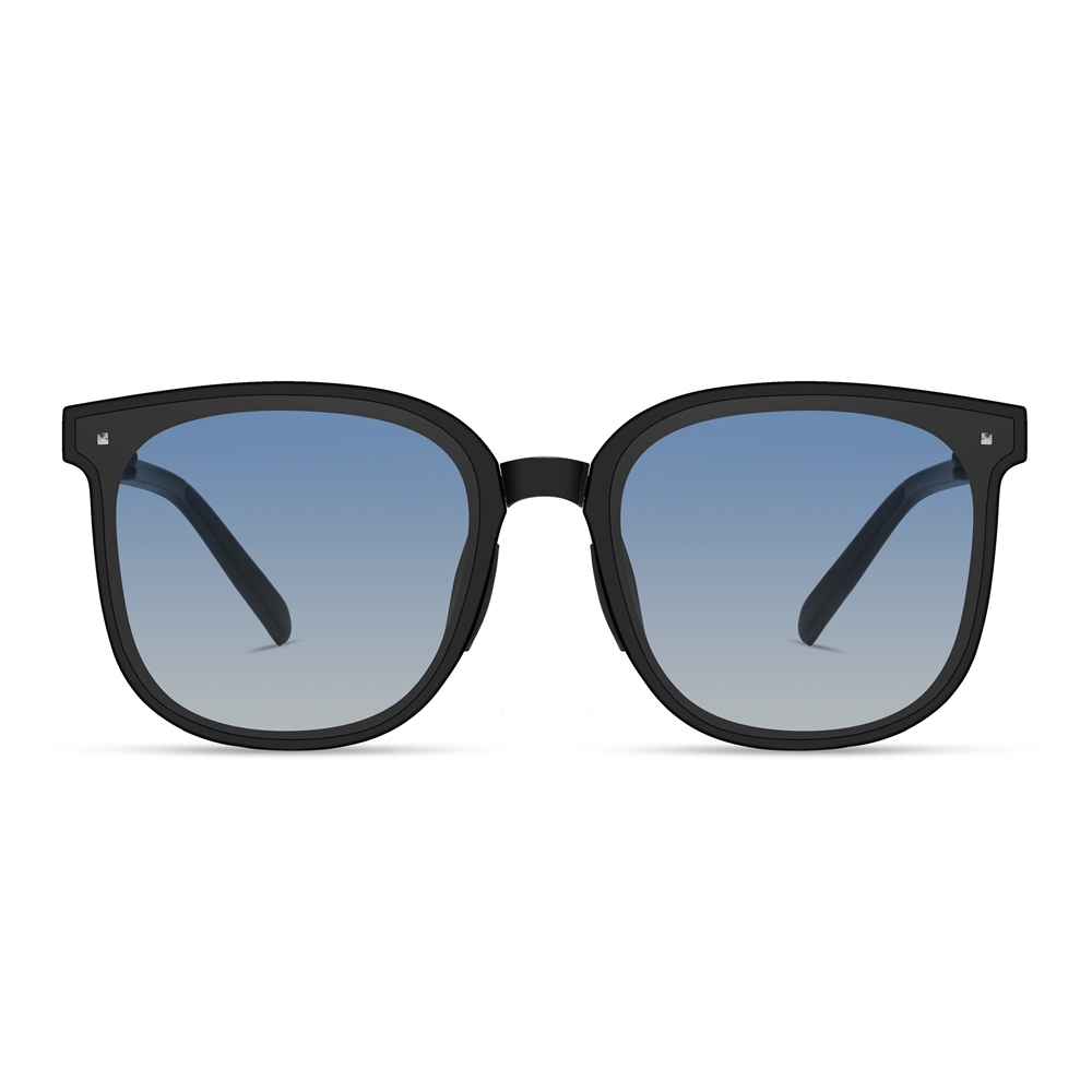 Men's Pocketable Folding Polarized Sunglasses Compact Travel Trending Shades for Ladies Foldable Frame Flat Lens Sun glasses with Studs