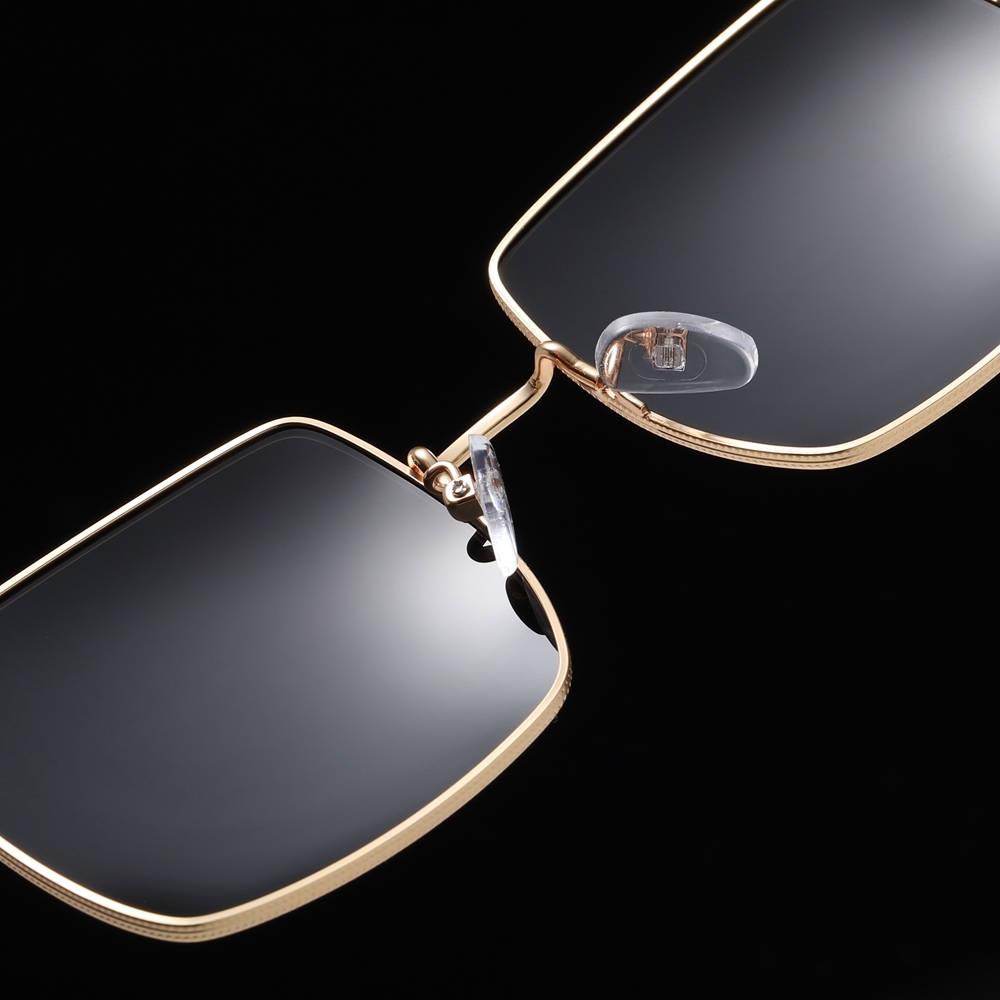 Wholesale Unisex Square 1971 Classic Sunglasses White Label for Men Women Single Bridge Coin Edge Metal Frame Polarized Sun Glasses